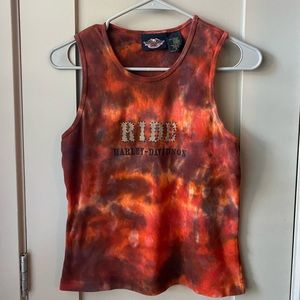 Tie Dye Harley-Davidson Tank Top